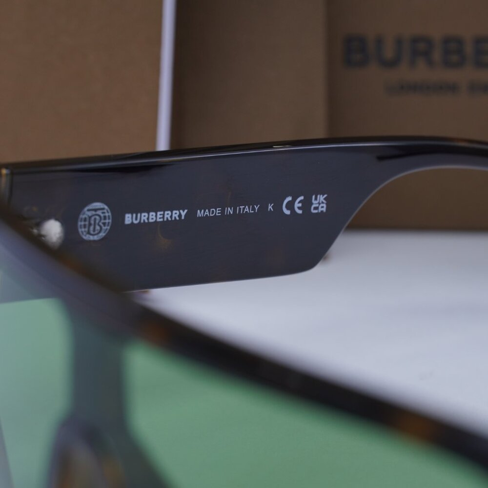Burberry BE4401U 3002/2 Shield Sunglasses - Havana/Green - Picture 9 of 10